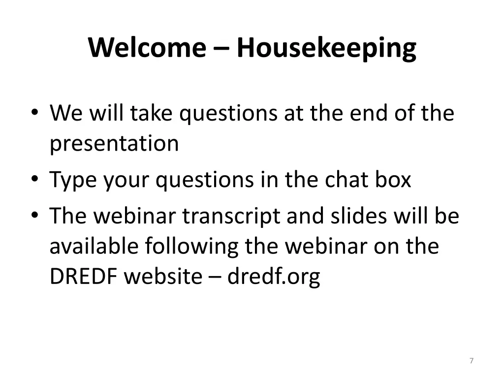 welcome housekeeping 1