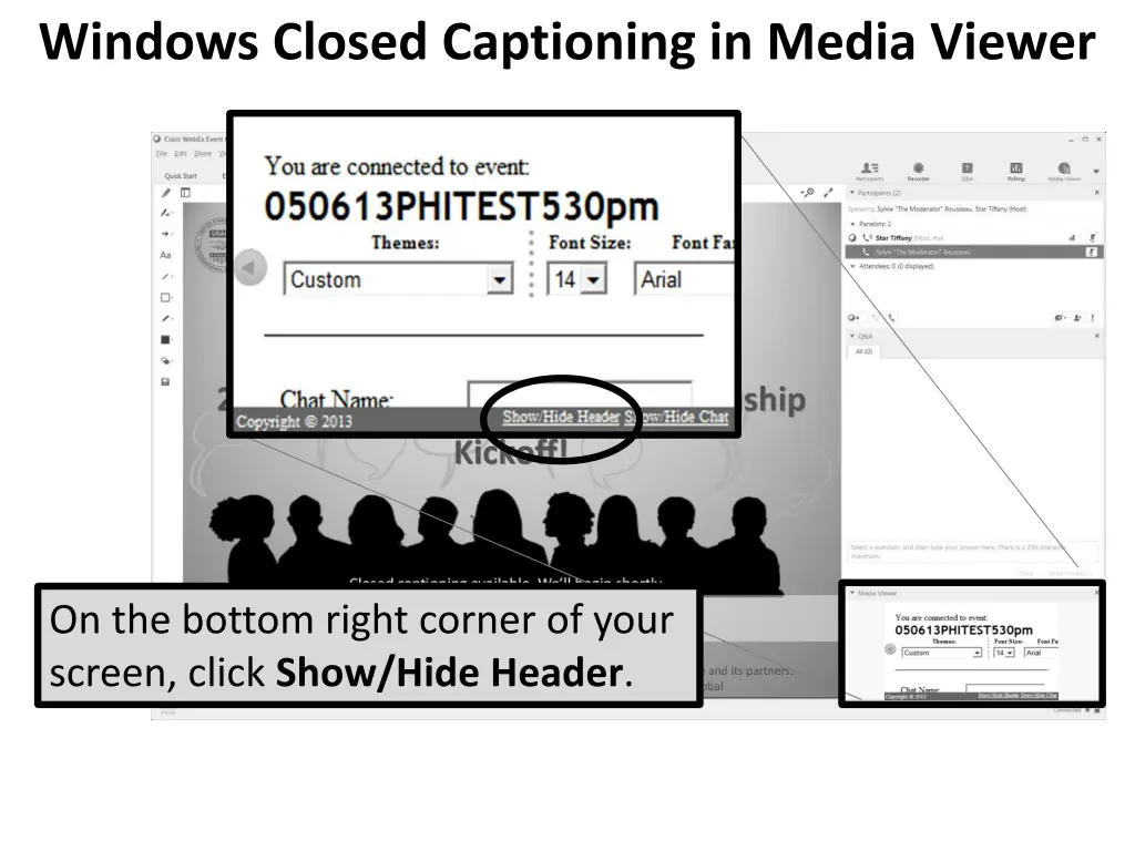 windows closed captioning in media viewer 1