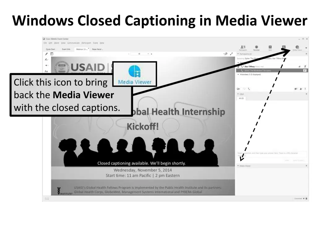 windows closed captioning in media viewer 3