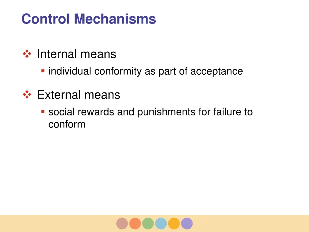 control mechanisms