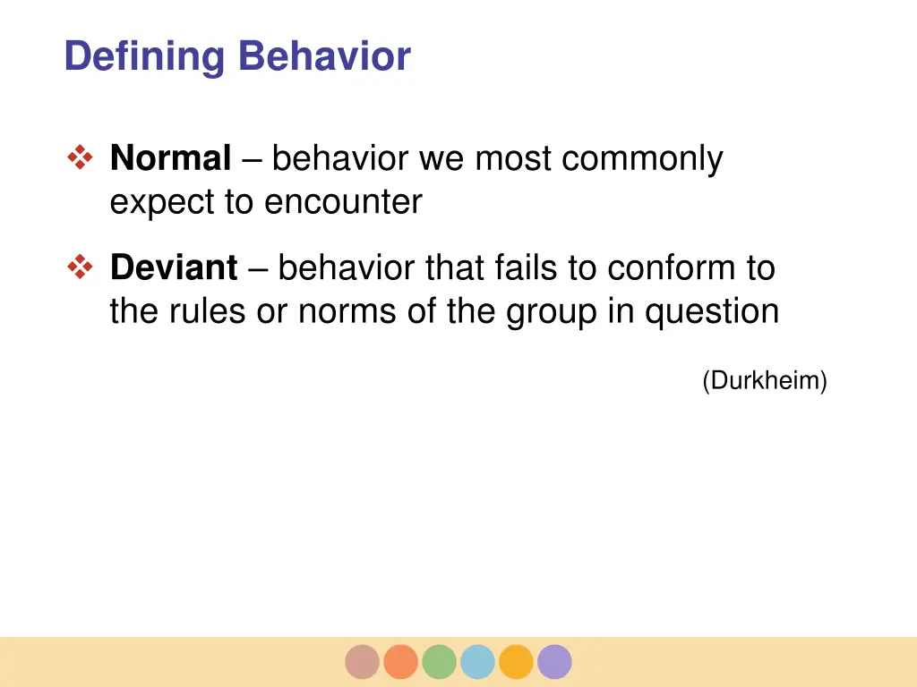 defining behavior