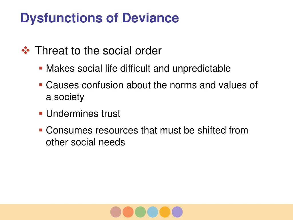 dysfunctions of deviance