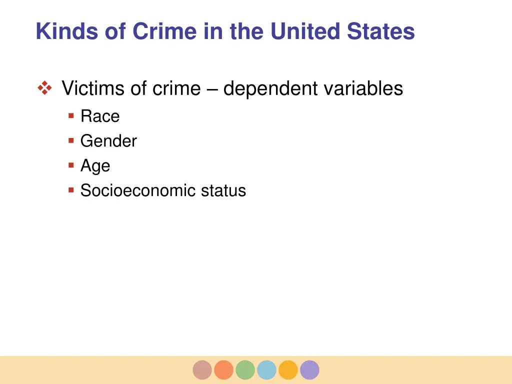 kinds of crime in the united states 5