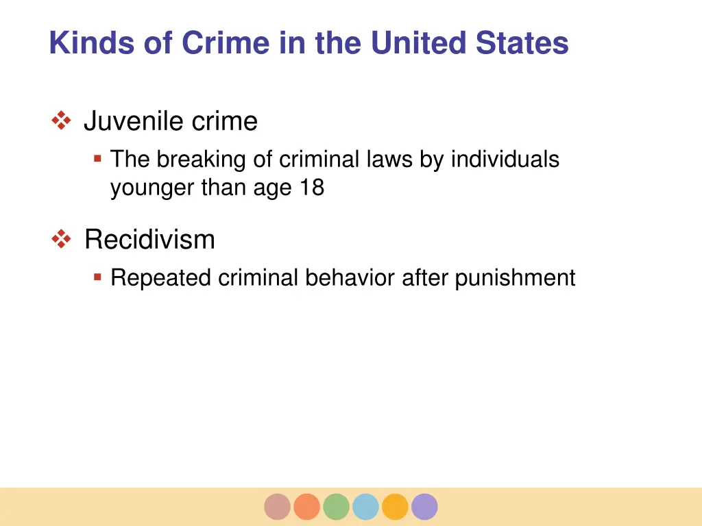 kinds of crime in the united states