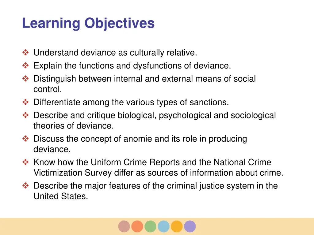 learning objectives