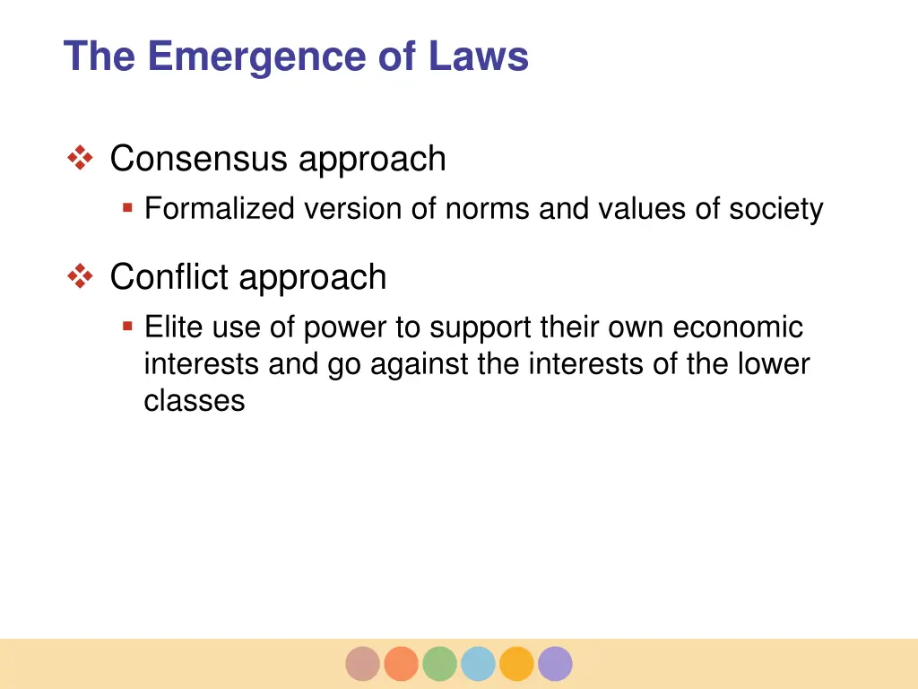 the emergence of laws 1