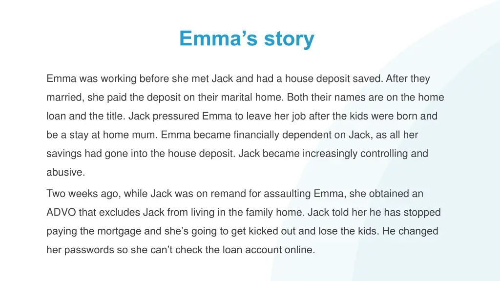emma s story