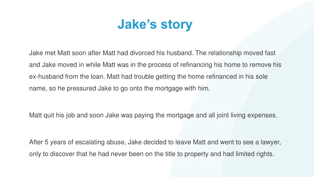 jake s story