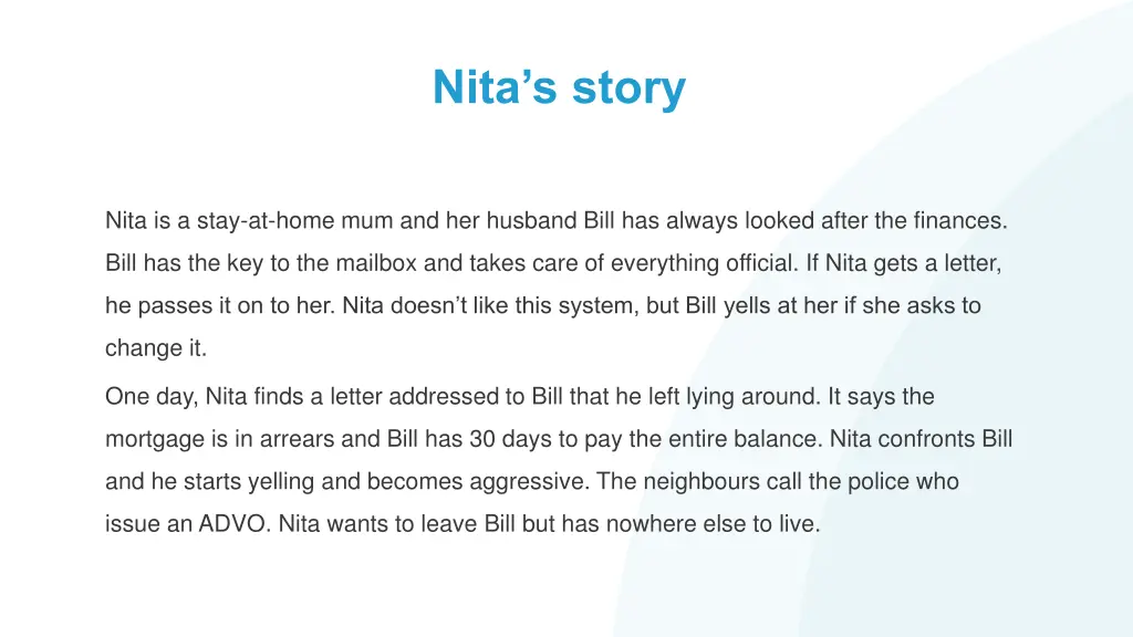 nita s story