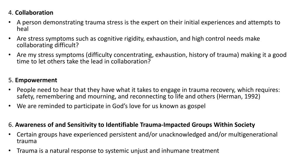 4 collaboration a person demonstrating trauma
