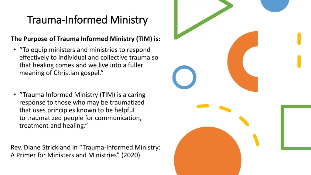 trauma trauma informed ministry informed ministry