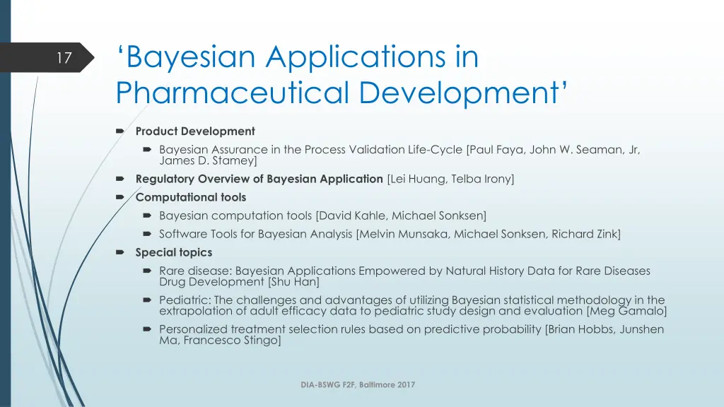 bayesian applications in pharmaceutical 1
