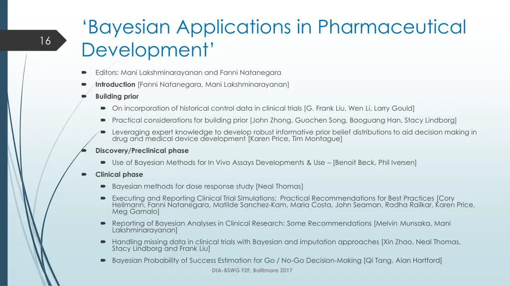 bayesian applications in pharmaceutical
