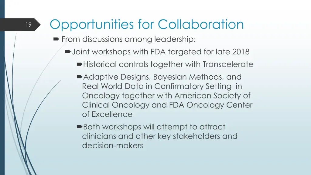 opportunities for collaboration from discussions