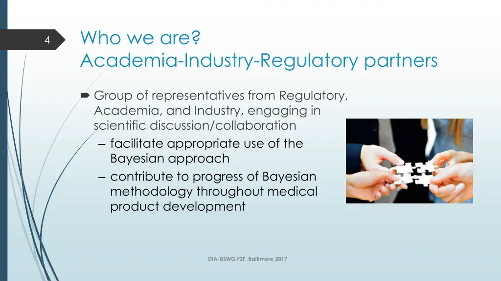 who we are academia industry regulatory partners