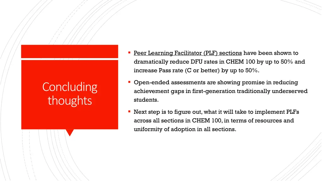 peer learning facilitator plf sections have been