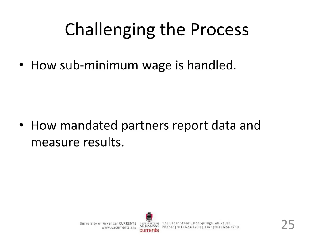 challenging the process