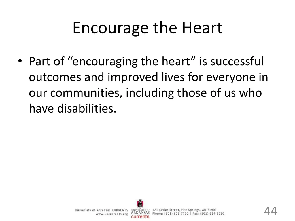 encourage the heart