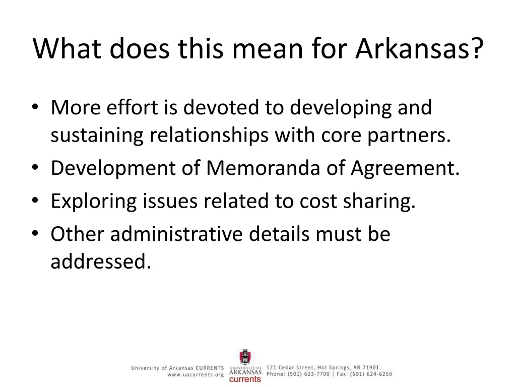 what does this mean for arkansas