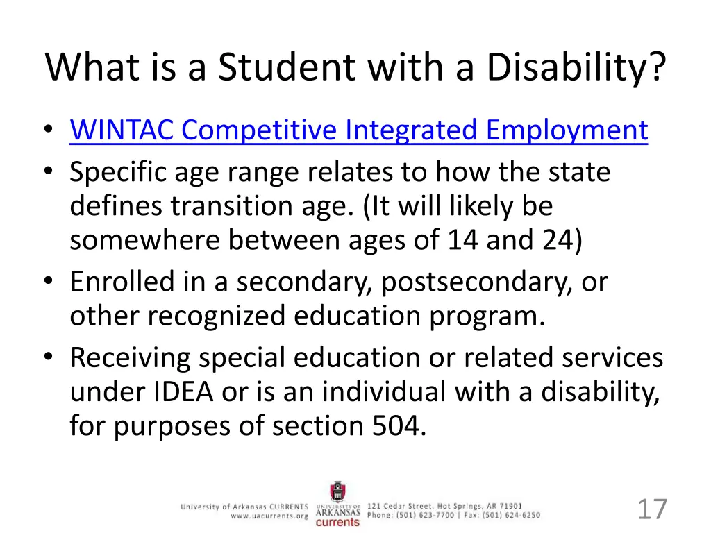 what is a student with a disability