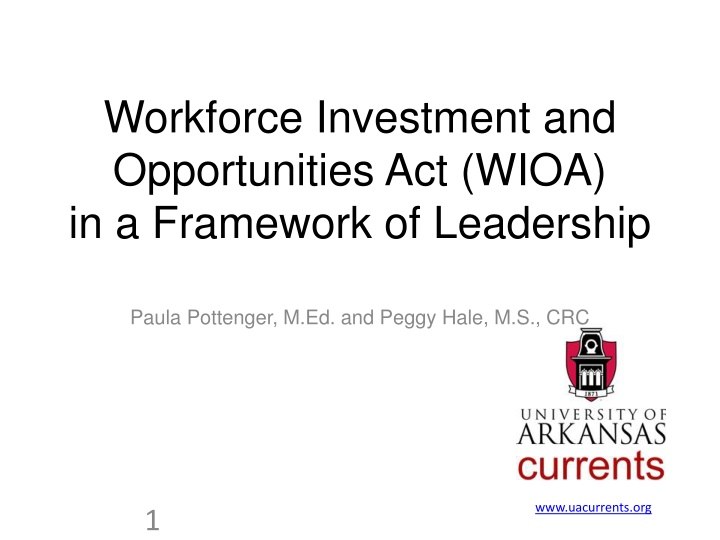 workforce investment and opportunities act wioa