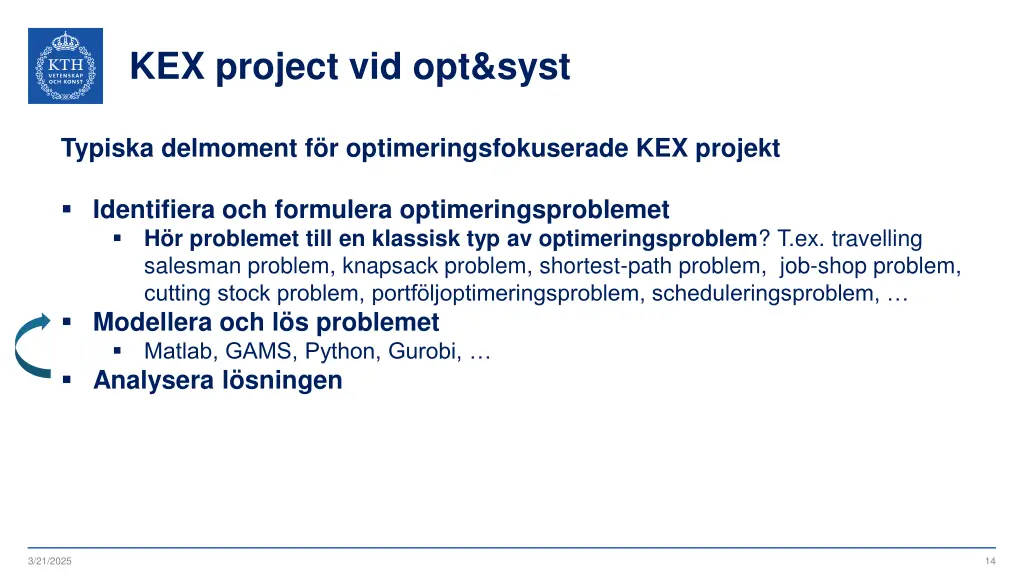 kex project vid opt syst