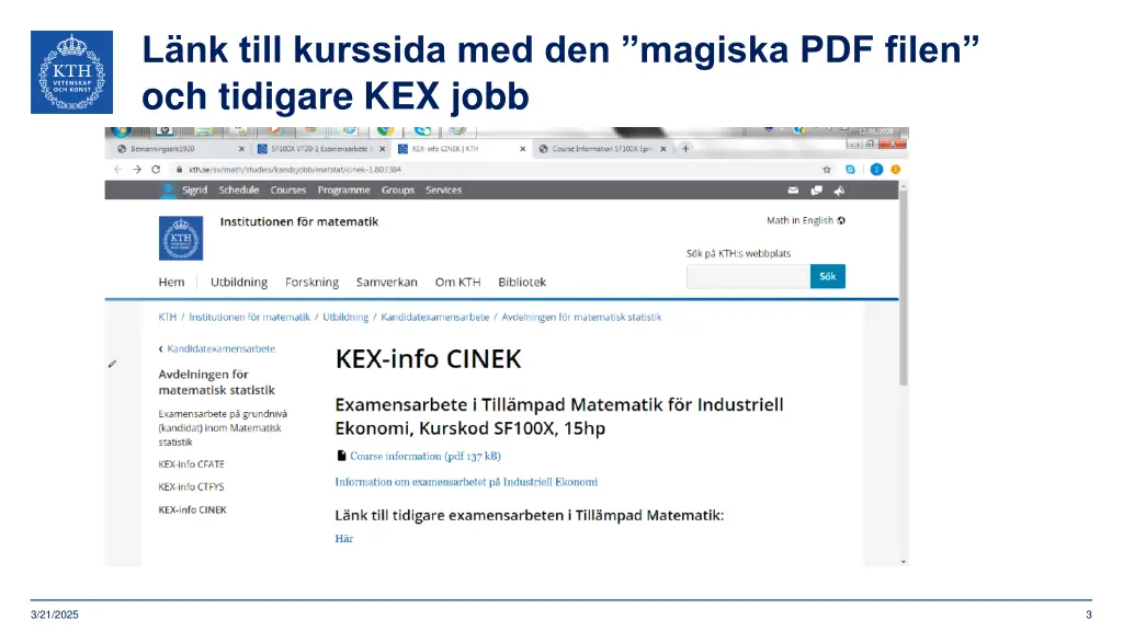 l nk till kurssida med den magiska pdf filen