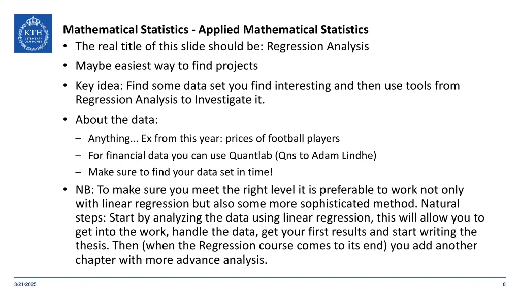 mathematical statistics applied mathematical