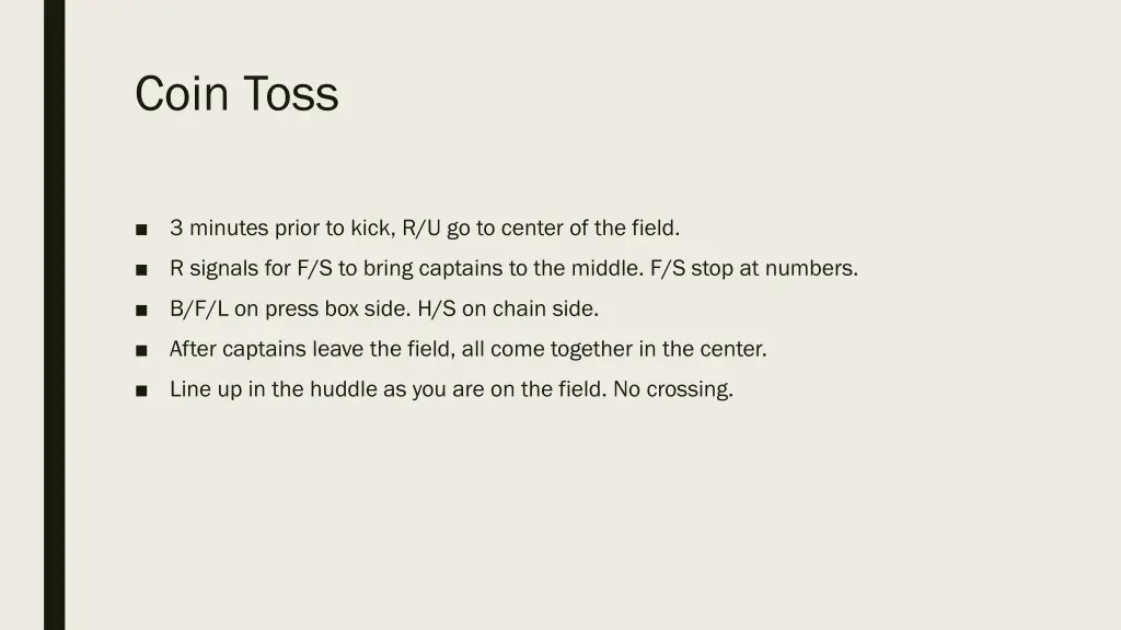coin toss