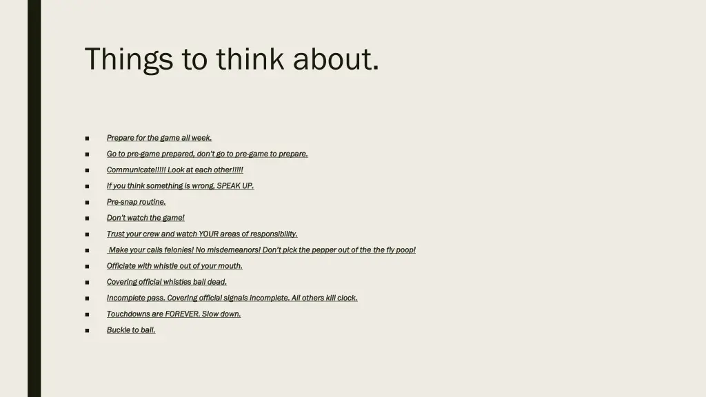 things to think about