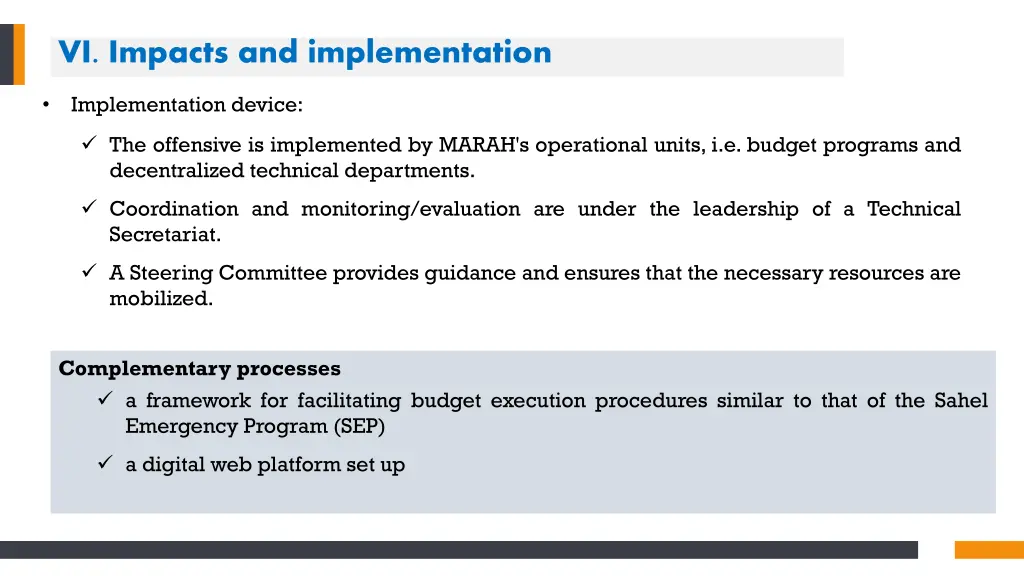 vi impacts and implementation 1