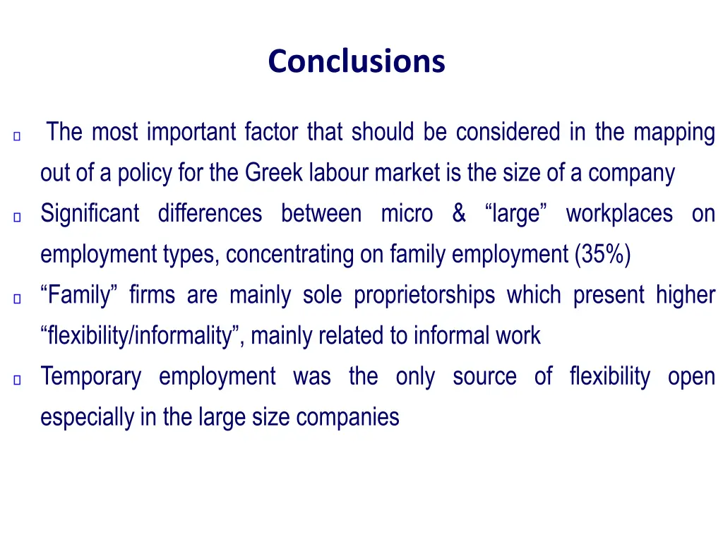 conclusions 1