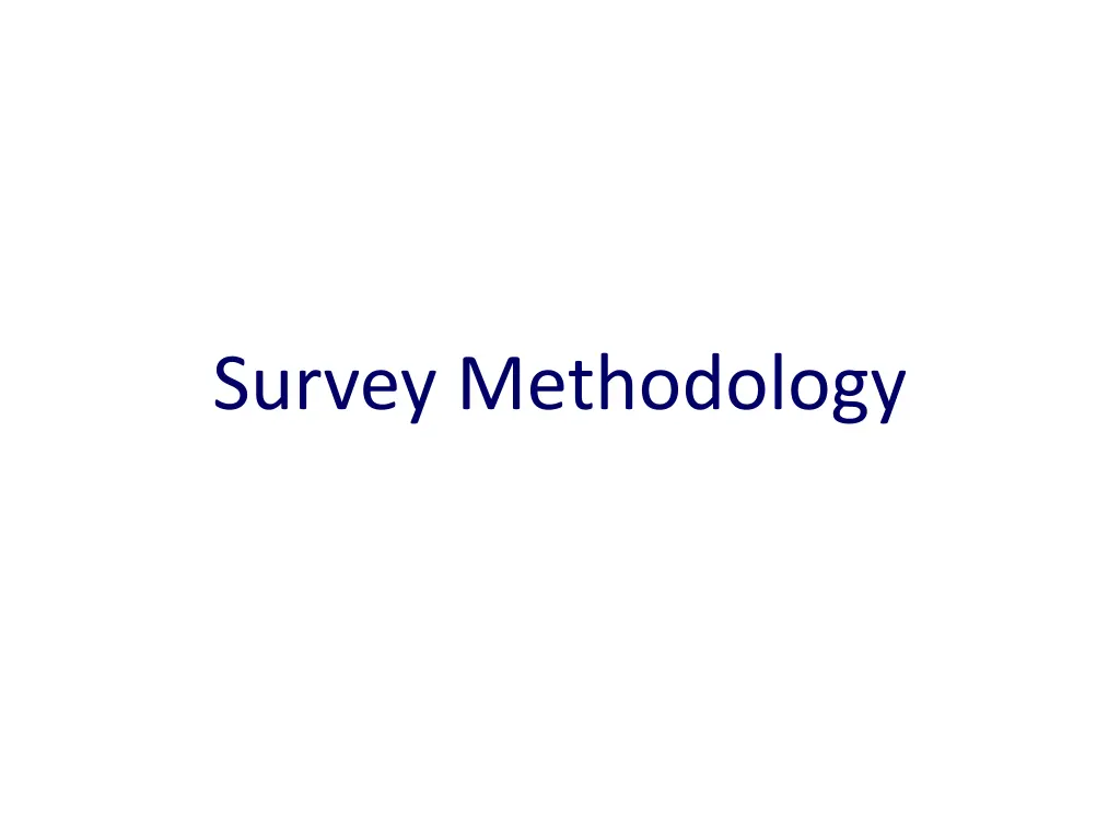 survey methodology