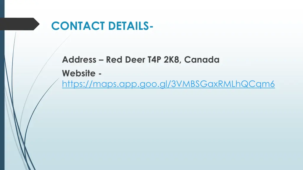 contact details