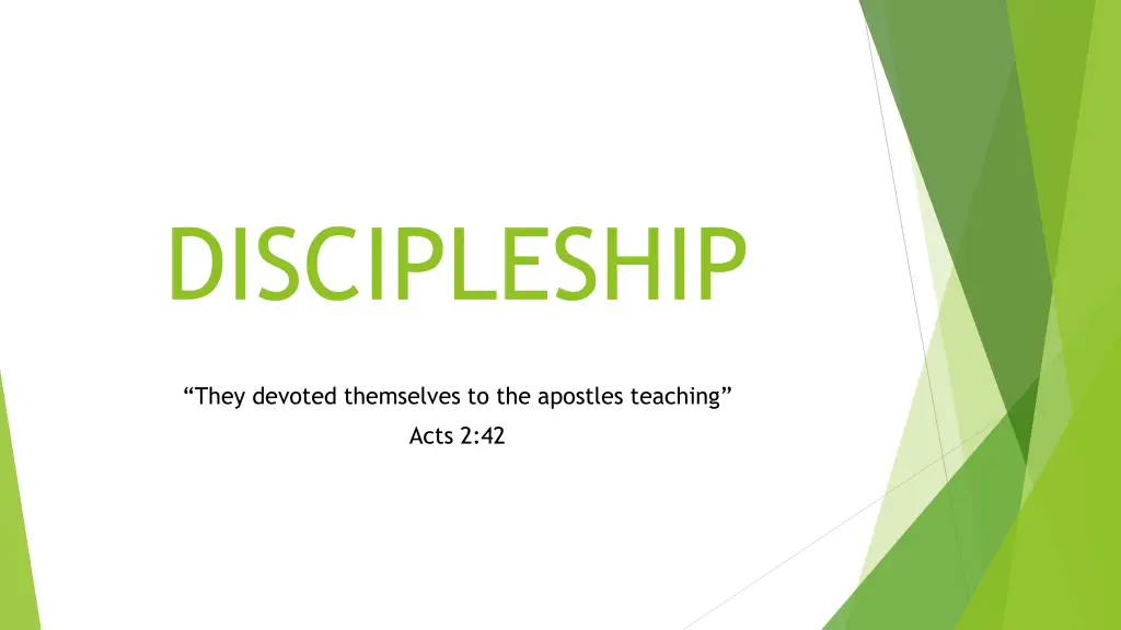 discipleship
