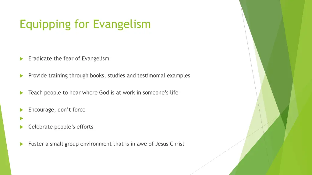 equipping for evangelism