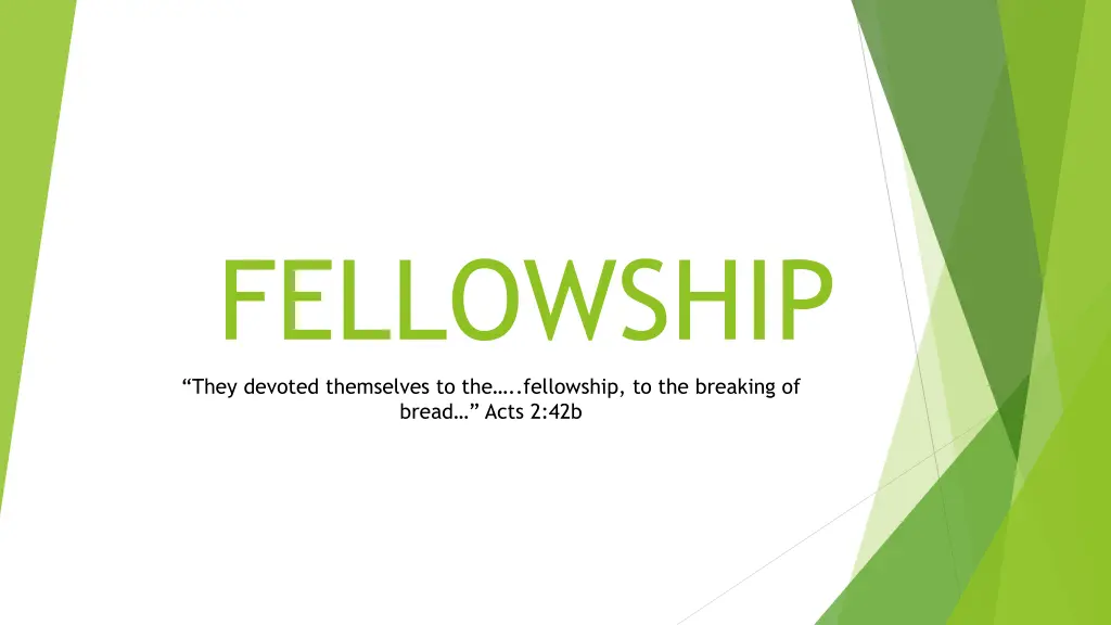 fellowship they devoted themselves