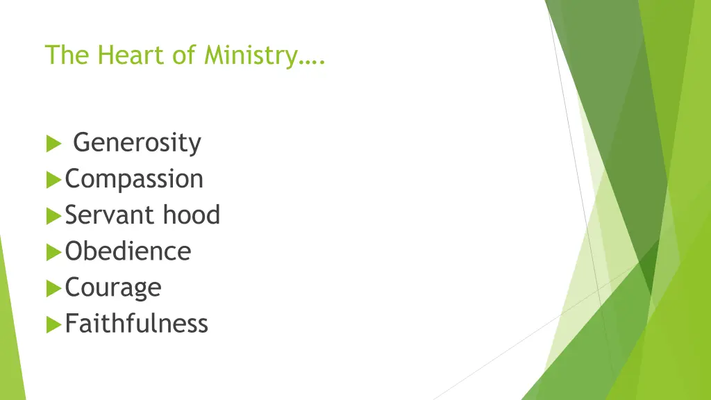 the heart of ministry