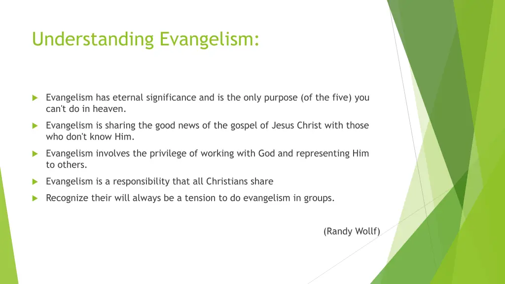 understanding evangelism