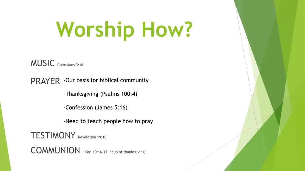 worship how