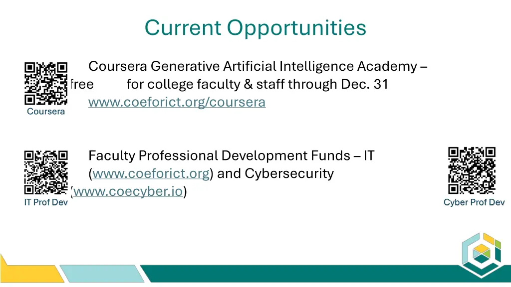 current opportunities