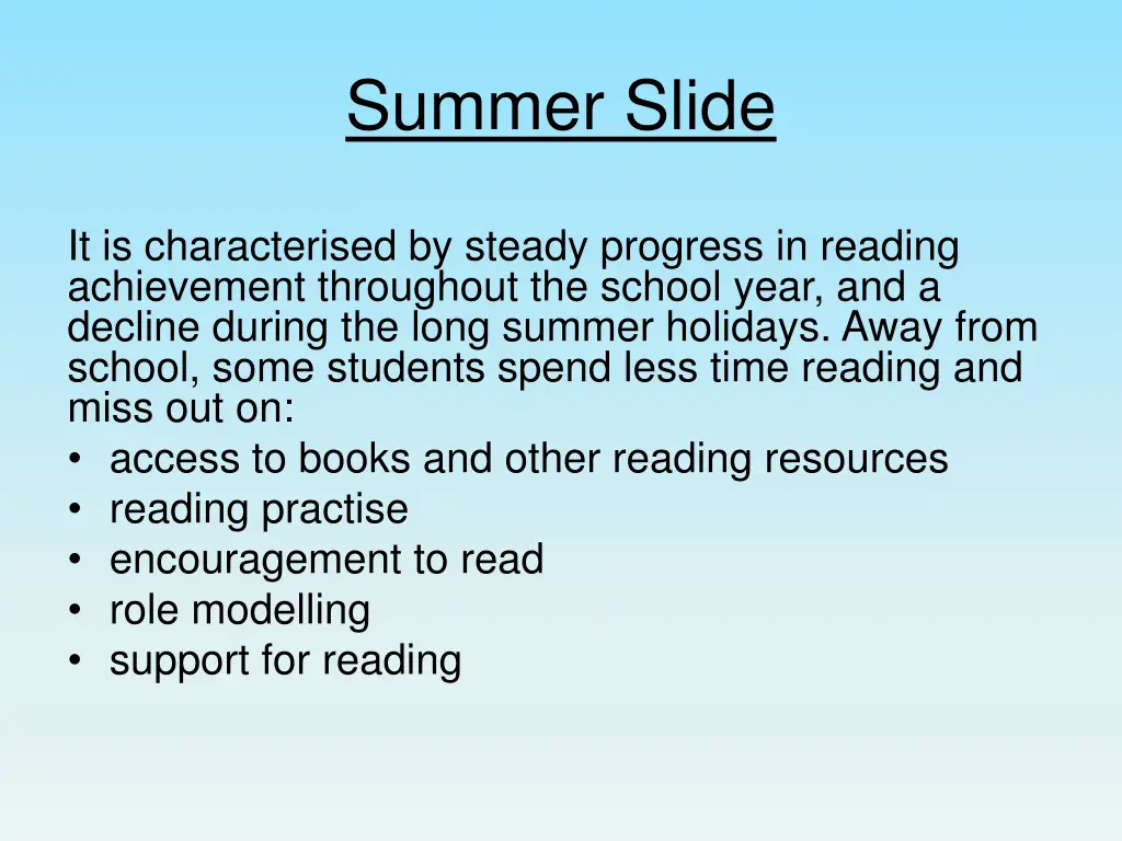 summer slide