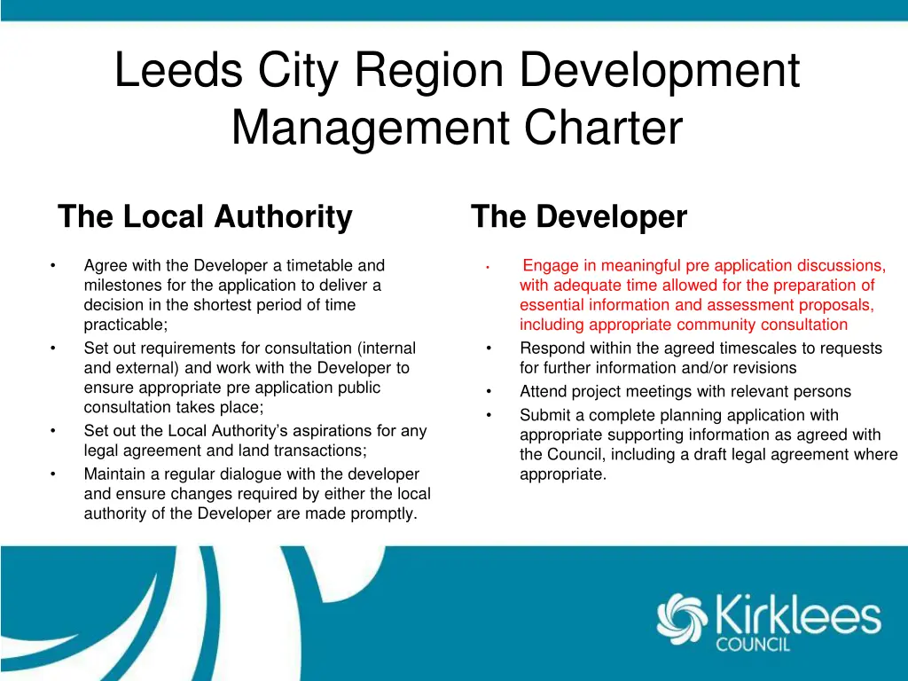 leeds city region development management charter