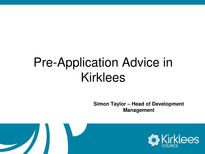 pre application advice in kirklees