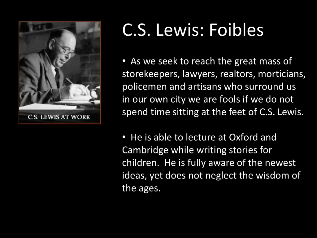 c s lewis foibles 5