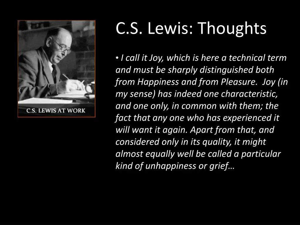 c s lewis thoughts