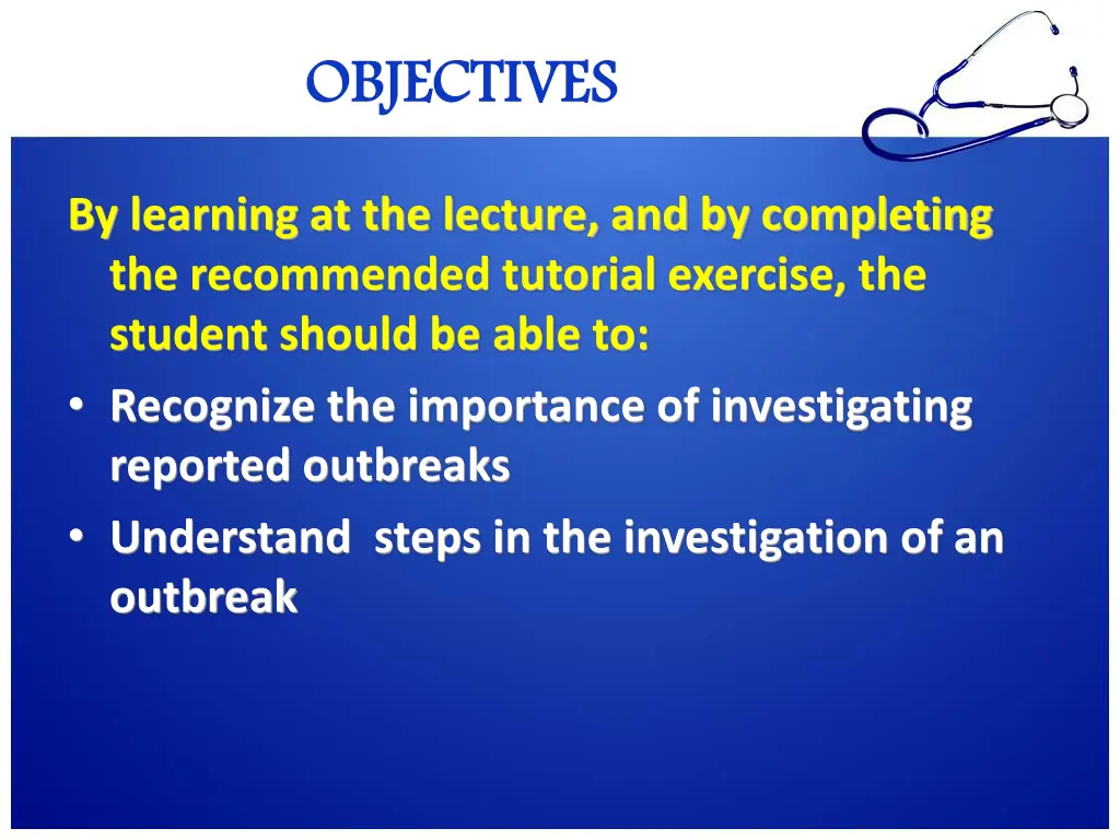 objectives objectives
