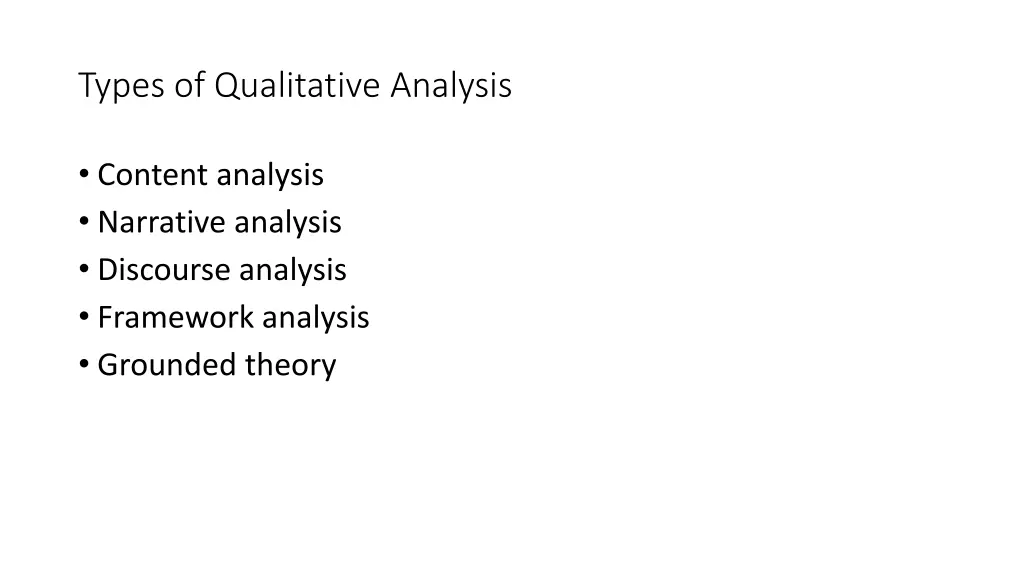 types of qualitative analysis