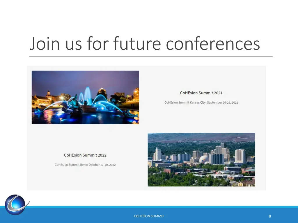 join us for future conferences