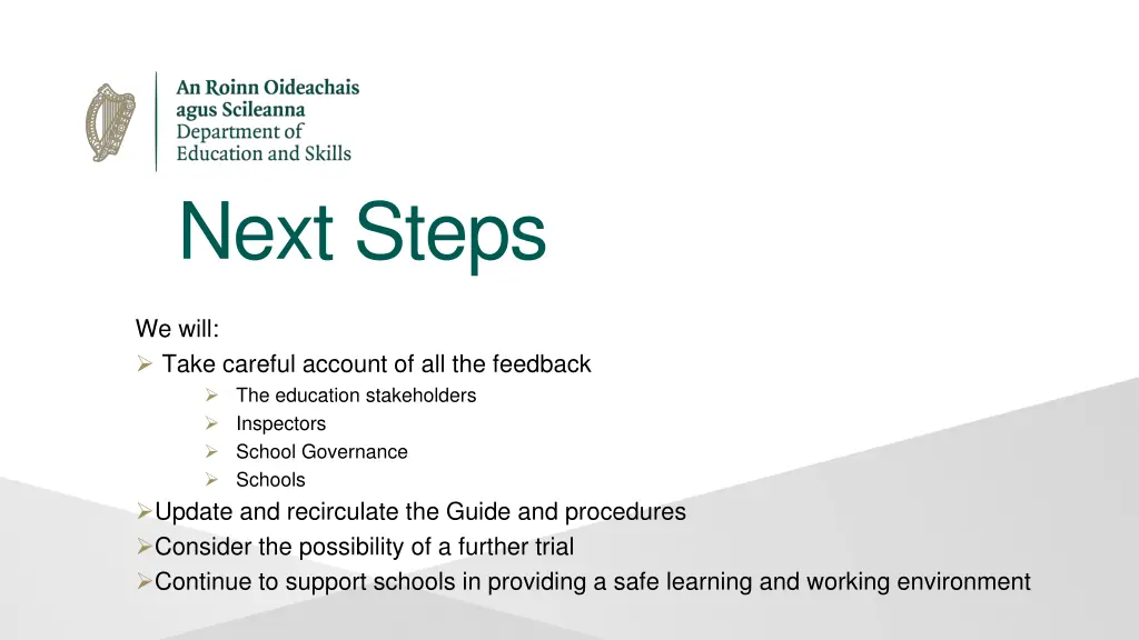 next steps